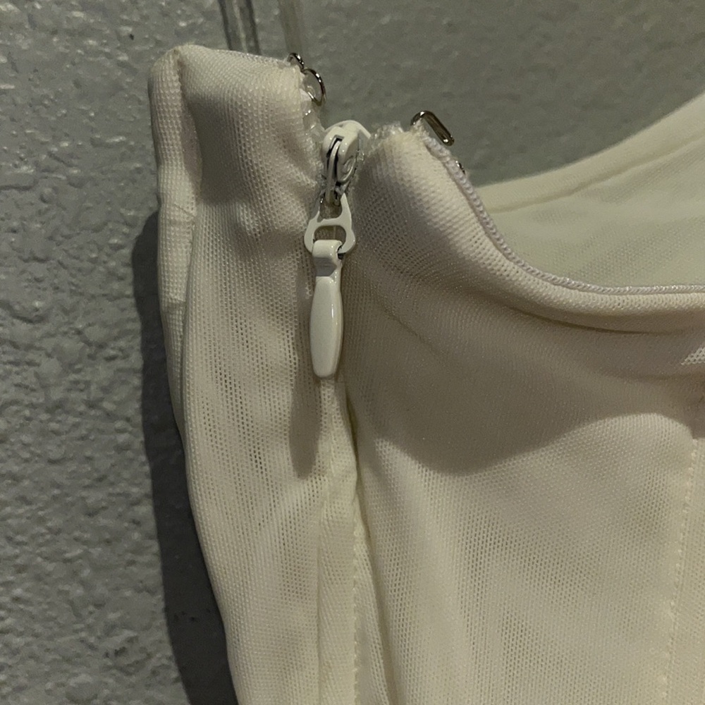 House of CB Valentina IVORY ASYMMETRIC CUTOUT MIDI/Maxi DRESS - Picture 6 of 16